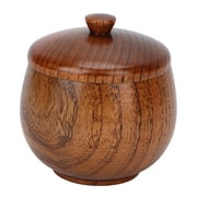 KAUU Sour Jujube Wood Condiment Jar Japanese Safe Dustproof Classic Flip Top Spice Jar for KitchenLacquer