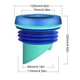 thumbnail image 3 of MultiFunction Toilet Sealing Flange Gasket OdorProof LeakProof InsectProof Ensures Fresh Clean Hygienic Bathroom Environment Protects Against Water Damage Sewer Odors And Unwanted Pests Blue, 3 of 8