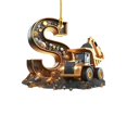 thumbnail image 1 of DJN Up to 70% Off Hangs Personalized Construction Vehicle Letters 2D Flat Acrylic Decorations Excavator Decorations Excavator Christmas Decorations 2024 Acrylic R One Size, 1 of 9