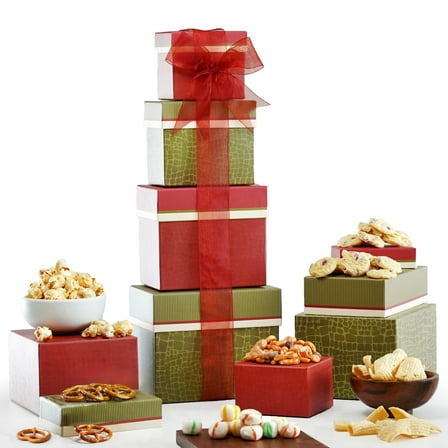 Gourmet Food Gift Basket Tower Snack Gifts for Women, Men, Families, College – Appreciation, Thank You, Congratulations, Corporate, Get Well Soon Care Package