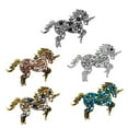 thumbnail image 6 of hengtong 3xVintage Rhinestone Brooch Pins Animal Jewelry Costume White, 6 of 9