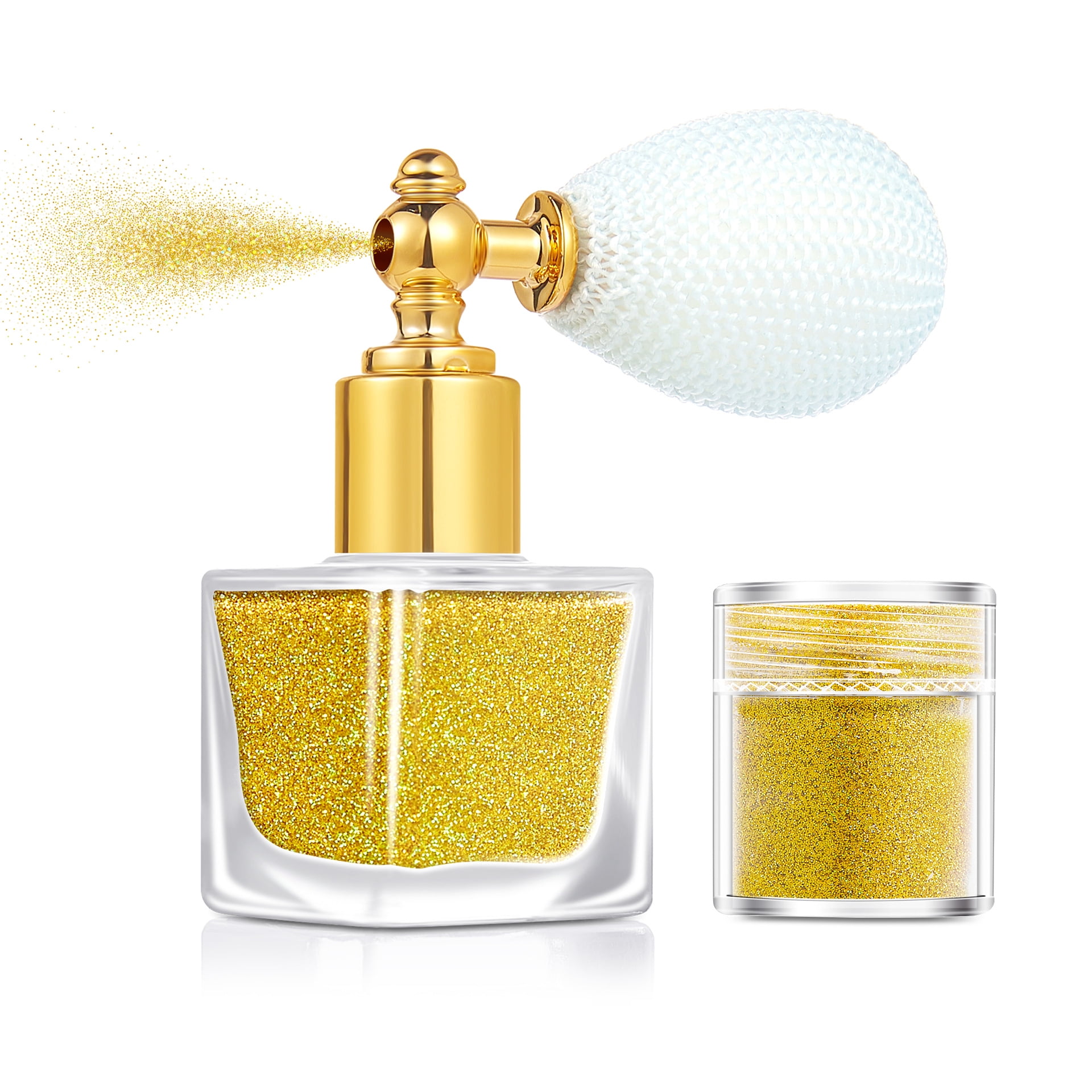 TRIANU Body Glitter Spray, Gold Glitter Spray for Hair and Body, Extra