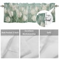thumbnail image 3 of Tulip Bouquet Valances for Windows Farmhouse Kitchen Curtains Valances Rod Pocket Valance Curtains for Windows Green Floral Lush Foliage Watercolor Window Valances for Bathroom Bedroom 42"x12", 3 of 7