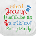 thumbnail image 4 of Inktastic Auctioneer Like Daddy Boys or Girls Baby Bib, 4 of 4