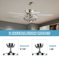 thumbnail image 6 of Gymax 52'' Remote Control Ceiling Fan with Light Nickel Plated Color Wooden Blades, 6 of 10