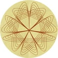 thumbnail image 1 of Ahgly Company Indoor Round Patterned Sun Yellow Area Rugs, 6' Round, 1 of 6