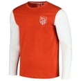 thumbnail image 2 of Men's Red/White Atletico de Madrid Blocked Long Sleeve T-Shirt, 2 of 3