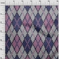 thumbnail image 3 of oneOone Cotton Poplin Pink Fabric Argyle Diy Clothing Quilting Fabric Print Fabric By Yard 42 Inch Wide, 3 of 4