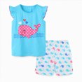 thumbnail image 6 of HCNTES Toddler Girl Summer Clothes 2T 3T 4T 5T Outfits Cotton Sleeveless Tank Tops Shorts Little Girl Clothing Set 4th of July Outfits for Girls, 6 of 8
