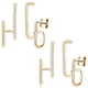 thumbnail image 2 of Aretes Modernos VenDepot Curve03 2Pza Oro metal zirconia, 2 of 2