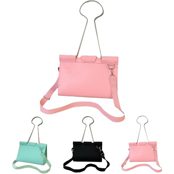Bolso cruz de gran capacidad, con clip de cola larga, para mujer