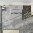 thumbnail image 5 of Pouseayar Matte Grey Elongated One Piece Toilet Dual Flush 1.1/1.6 GPF Water Saving Comfort Seat Height, Map 1000g, 5 of 6