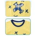 thumbnail image 3 of WIBACKER Kids Toddler Boy Clothes Outfits Tee & Plaid Shorts 2 Pieces Summer Shorts Set - Plane, 3 of 9
