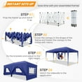 thumbnail image 3 of HOTEEL 10x20 Pop up Canopy Tents for Parties, Waterproof Canopy Tent with Sidewalls, Outdoor Gazebo Canopy with Carry Bag, Tent for Backyard, Wedding, Patio, Event, Commercial, Dark Blue, 3 of 10