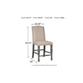 thumbnail image 4 of Signature Design by Ashley Audberry Upholstered Barstool Set of 2 Tan, 4 of 5