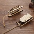 thumbnail image 3 of 5Pcs Santa Sleigh Rustic Table Decor Wood Fine Workmanship Christmas Sleigh Figurine for Home, 3 of 9