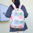 thumbnail image 2 of Cartoon Print Backpack Lightweight Bookbag Multifunctional Backpack (Light Pink), 2 of 2
