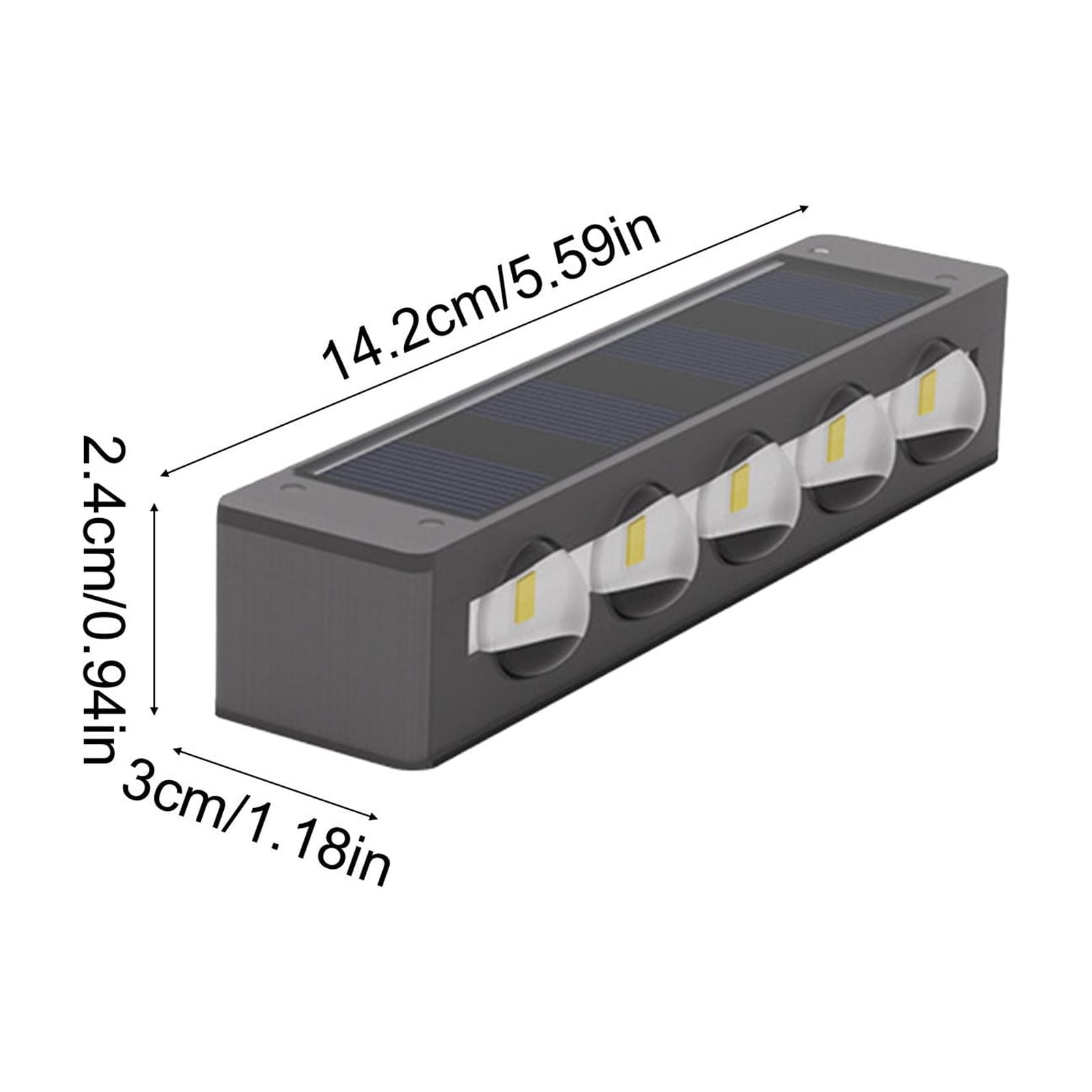 WNFJR 4 Pack Solar Lights Outdoor Waterproof Warm Dusk to Dawn Lighting Wall Sconce Up Down for Outside, Fence, Porch, Deck