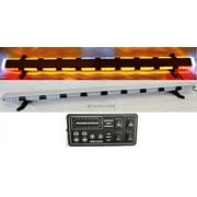 56" Amber LED Emergency Light Bar Flashing Tow/Plow Truck Wrecker w/ Take Down, Alley, Brake/Turn Signals