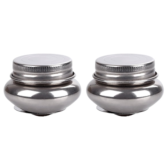 MasteelfCA 2Pcs Stainless Steel Painting Brush Washing Pot Color Mixing Pen Washing Pot with Lid