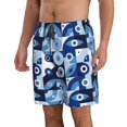 thumbnail image 2 of Balery Evil Eye Traje de Baño Estilo Hawaiano para Hombre, Shorts de Secado Rápido con Bolsillos-3X-Large, 2 of 6