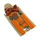 thumbnail image 3 of Conjunto de tirantes y pajarita para niños. Accesorios de ropa. Tirantes elásticos con 3 clips para fiestas de cumpleaños, grupos de uso Naranja, 3 of 8