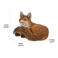 thumbnail image 2 of 15.75" Fox Laying Down Outdoor Garden Statue, 2 of 5