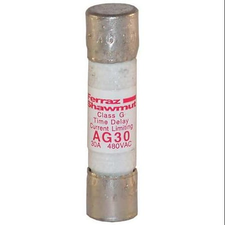 Gould Shawmut Amp Trap Fuse - Mersen/Ferraz Shawmut 30A Time Delay Cylindrical Class G Fuse 480VAC, AG30
