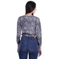 thumbnail image 3 of Moomaya Crop Top Long Sleeve For Women Printed Casual Summer T Shirt Crop Top, 3 of 5