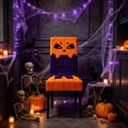 thumbnail image 4 of PYURTEP Halloween Chair Covers, Spooky Face Slipcovers, Double-Sided Printed Decorative Chair Covers for Indoor Outdoor Dining Halloween Decor, 4 of 6