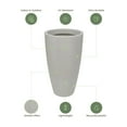 thumbnail image 5 of Ecobo 27.6 inches Eco-Friendly Round Pot Planter Vicenza Indoor/Outdoor use, Durable, Versatile & Lightweight, Designed by Brazilian Artisans, Contemporary All-Weather Design -White, 5 of 9