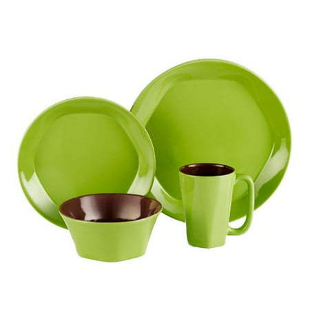 - ColorUs China Glycon 16 Piece Dinnerware Set, Service for 4