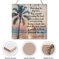 thumbnail image 3 of Zomyto 12x12 In Square Hanging Wood Sign Palm Sunset Bible Wooden Sign, 3 of 8