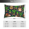 thumbnail image 4 of Disketp Pillow Covers Cute Hedgehogs Cactus Blue Pattern Throw Pillow Case Cushion Covers,Cushion For Bedroom,Couch,Home-16"X24", 4 of 9