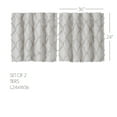 thumbnail image 7 of VHC Brands Ashmont Grey Ticking Stripe Country Farmhouse Short Panel Curtain Set 63"x36", 7 of 7