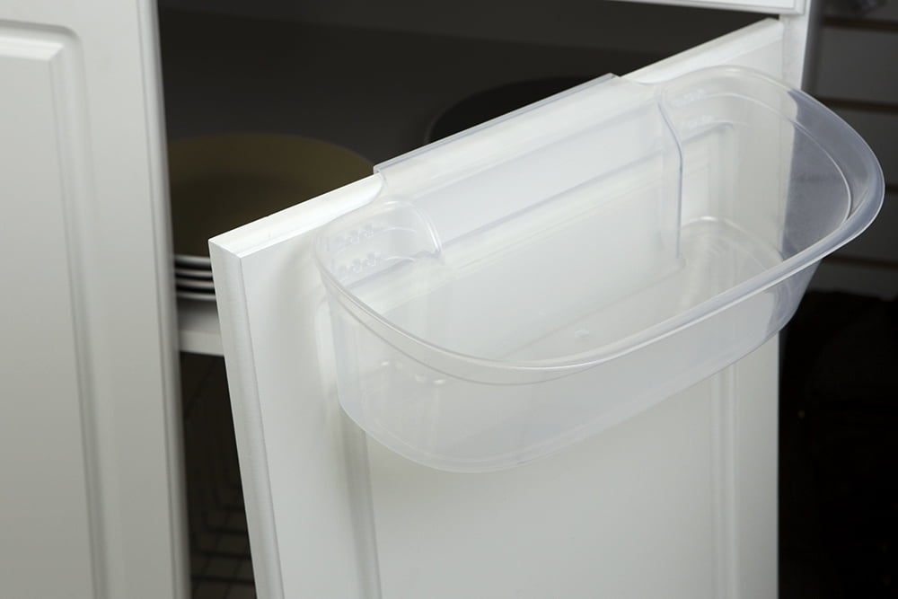 Over the Waste Bin Hanging Storage Plastic Basket, Clear