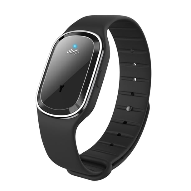 Kuymtek Pulsera repelente de mosquitos para niños Pulsera repelente ultrasónica USB (Negro)