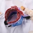 thumbnail image 7 of Unique Bargains 3pcs Bow Knotted Wide Headbands Fashion Hair Accessories for Women Blue Purple Red 2.28" Width, 7 of 7