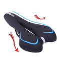 thumbnail image 1 of QualitChoice Selle Creuse PVC Doux Réfléchissant Siège de Vélo d'Absorption des Chocs pour la Route VTT Accessoires Bleu, 1 of 1