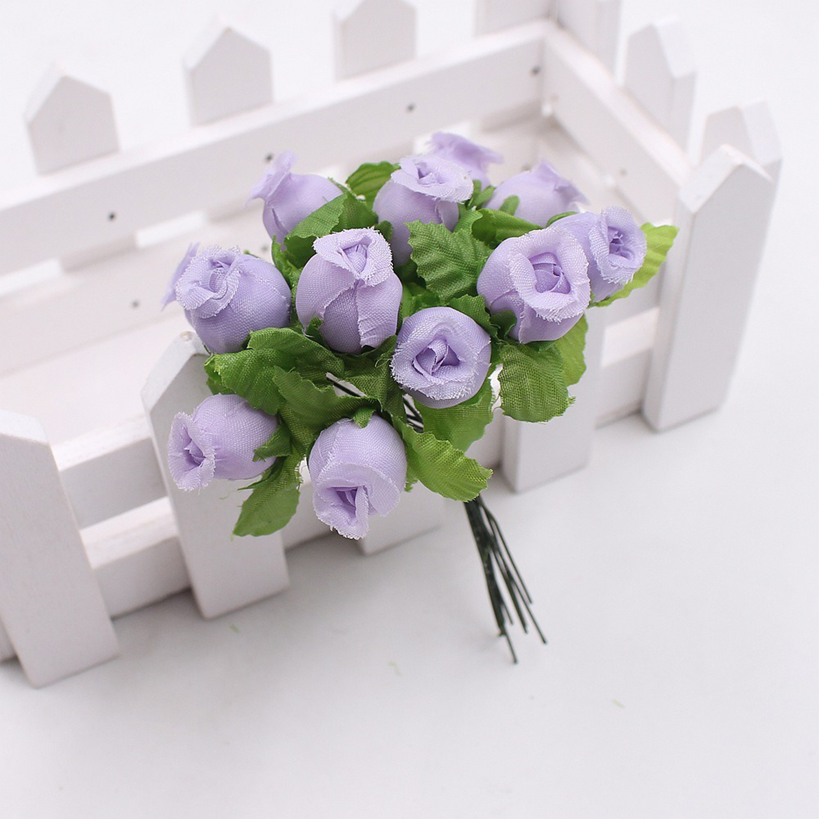 Heflashor Artificial Rose Dusty Rose Silk Flowers with Long Silk Roses ...