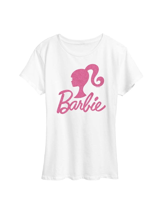 - Pink Glitter Logo Women's Short Sleeve Graphic T-Shirt