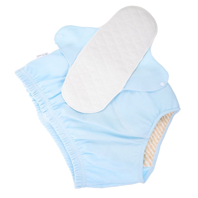 HONMEET Comfortable Blue Cotton Incontinence Underwear for Adults with Washable Design