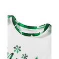 thumbnail image 5 of Elippeo Christmas Pajamas for Family Long Sleeve Snowflake Print Tops + Plaid Pants Set Winter Sleepwear, 5 of 9