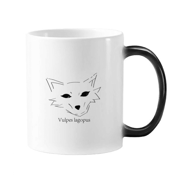 Arctic Fox Lovely White Art Deco Fashion Mug Changing Color Cup Morphing Heat Sensitive 12oz