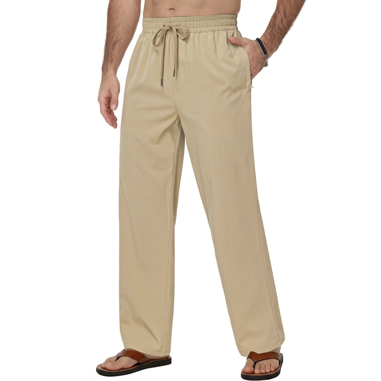 Xidunhg Men's Linen Casual Beach Summer Pants photo 1