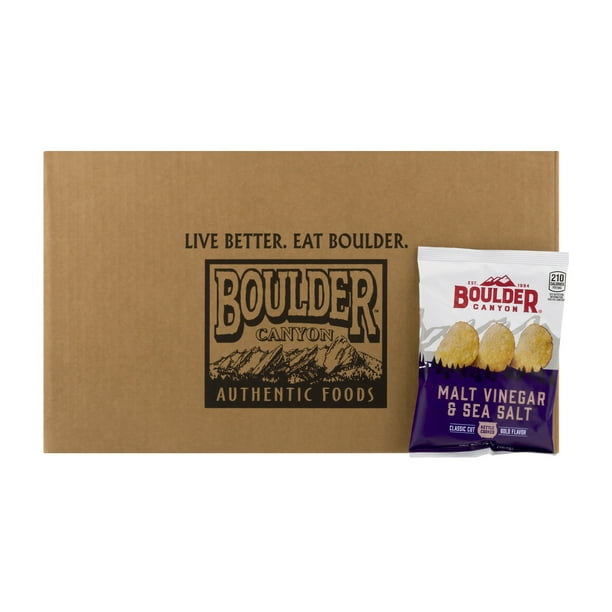 Boulder Canyon Kettle Cooked Potato Chips, Malt Vinegar & Sea Salt 1.5