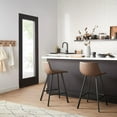 thumbnail image 2 of Bouclair Caramel Faux Leather and Metal Bar Stool, 2 of 10