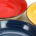 thumbnail image 6 of Gibson Color Speckle 4 Piece Stoneware Pasta Bowl Dish Set, Assorted Colors, 6 of 6