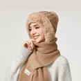 thumbnail image 4 of Bibifish One Piece Scarf Hats For Women Knitted Earmuffs Hats Soft Scarf Winter Thermal Scarf Hats Outdoor Activities Soft Scarf Hats, 4 of 5
