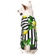thumbnail image 1 of Fotbe Lemons on Striped Sudadera con Estampado para Perros Pequeños – Suéter con Capucha para Mascotas, Tela Suave de Forro Polar con Bolsillo-Large, 1 of 7